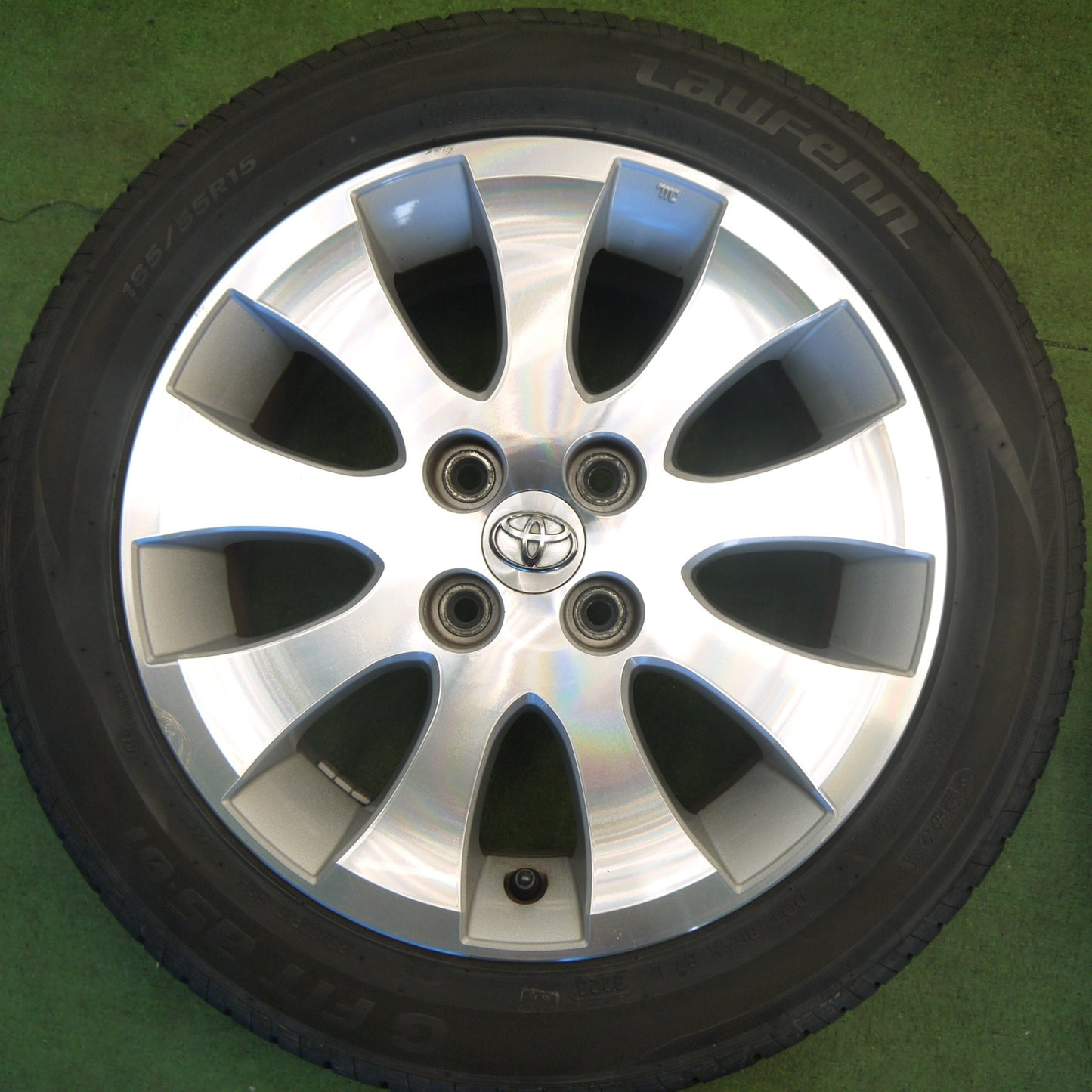 バリ溝！23年！9分★トヨタ bB 純正 ENKEI 185/55R15 ラウフェン G FIT as-01 エンケイ 15インチ PCD100/4H★6041403Hノ