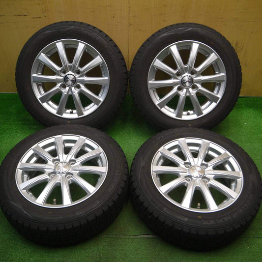 バリ溝！21年！キレイ！9分★スタッドレス 165/65R14 ダンロップ ウインターマックス WM02 JOKER ジョーカー 14インチ PCD100/4H★4121606Hス