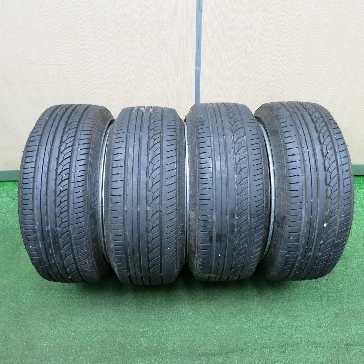 *送料無料* 超バリ溝！20年！ほぼ10分★LEYTON HOUSE RACING TEAM 165/45R15 ナンカン AS-1 レイトンハウス PCD114.3/4H★4032604TNノ