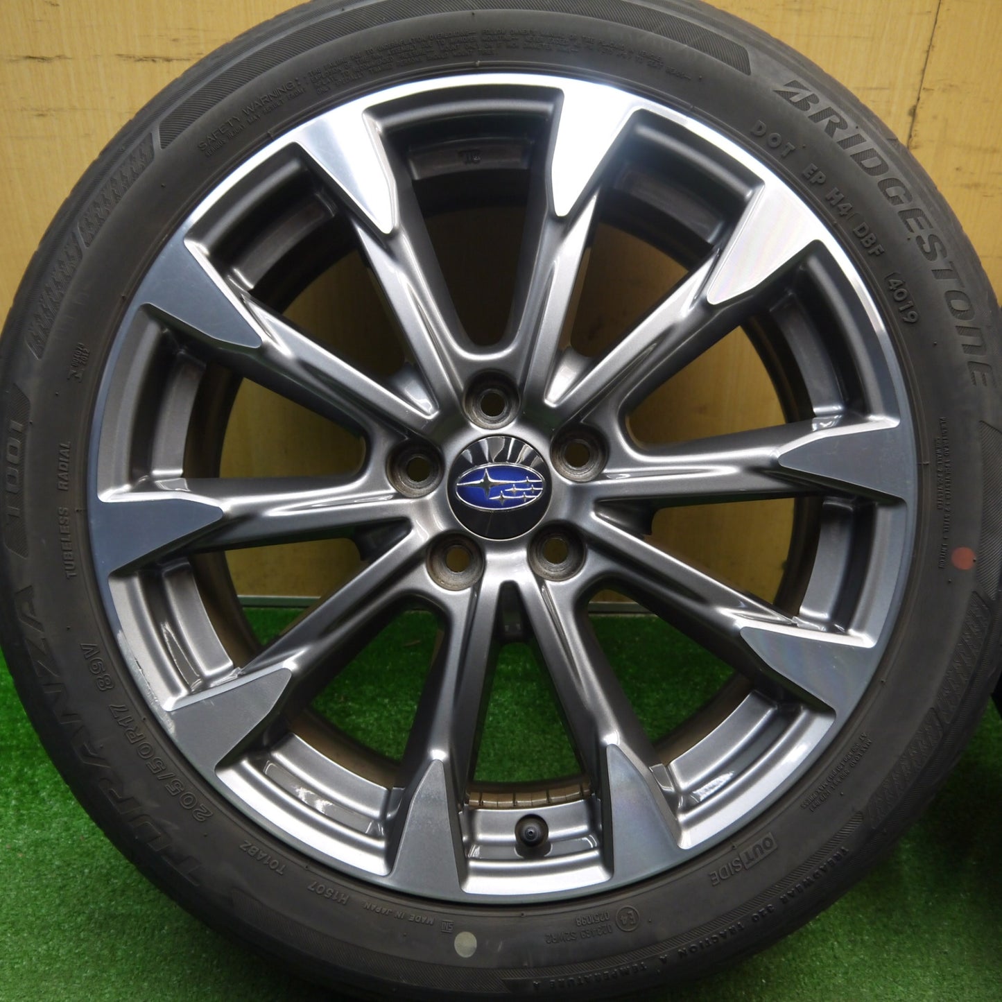 バリ溝！キレイ！8.5分★スバル インプレッサ スポーツ 純正 205/50R17 ブリヂストン トランザ T001 17インチ PCD100/5H★6012812Hノ