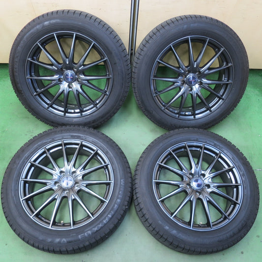 バリ溝！23年！キレイ！9.5分★スタッドレス 225/55R19 ダンロップ ウインターマックス 03 VELVA SPORTZ ヴェルヴァ 19インチ PCD114.3/5H★6040607イス