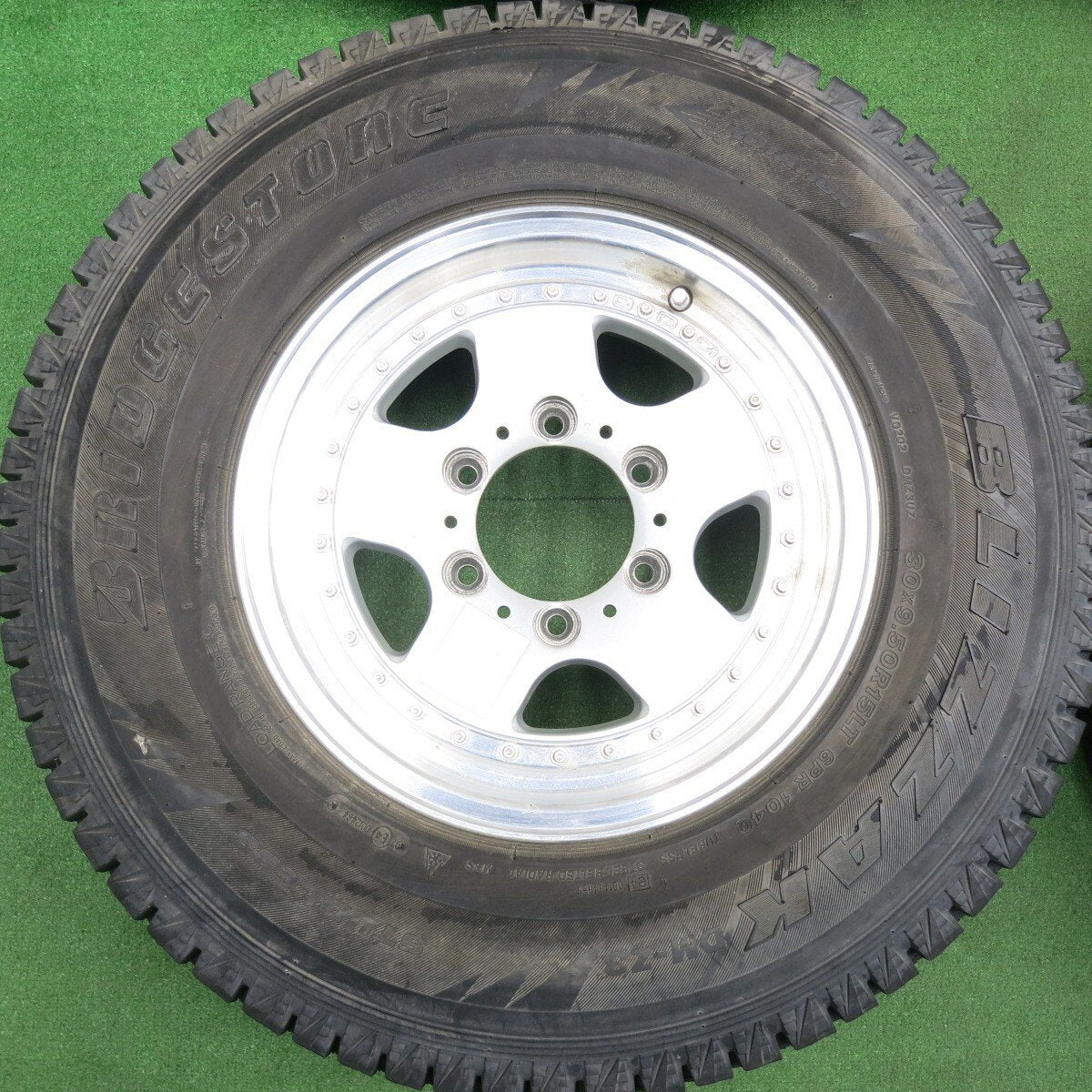 バリ溝！9分★スタッドレス 30×9.50R15LT 6PR 104Q ブリヂストン ブリザック DM-Z3 EMR PRODUCT 社外 アルミ 15インチ PCD139.7/6H★5011207HAス