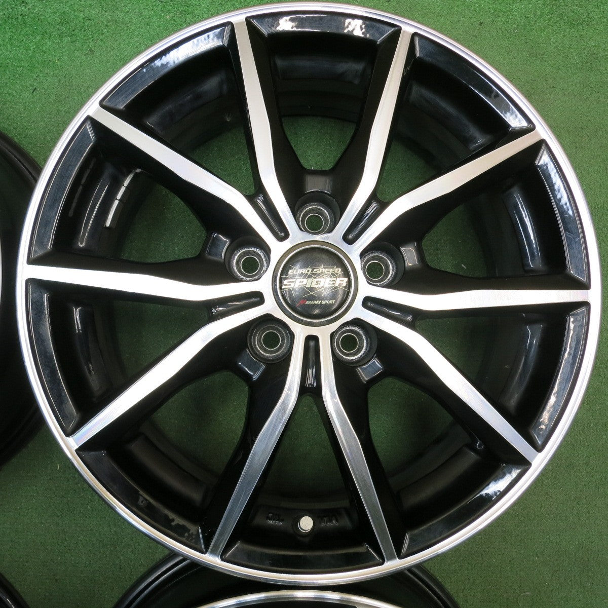4本価格★プリウス 等 EURO SPEED SPIDER MANARAY SPORT 15インチ ホイール ユーロスピード スパイダー マナレイスポーツ 15×6J PCD100/5H★6052311HAホ