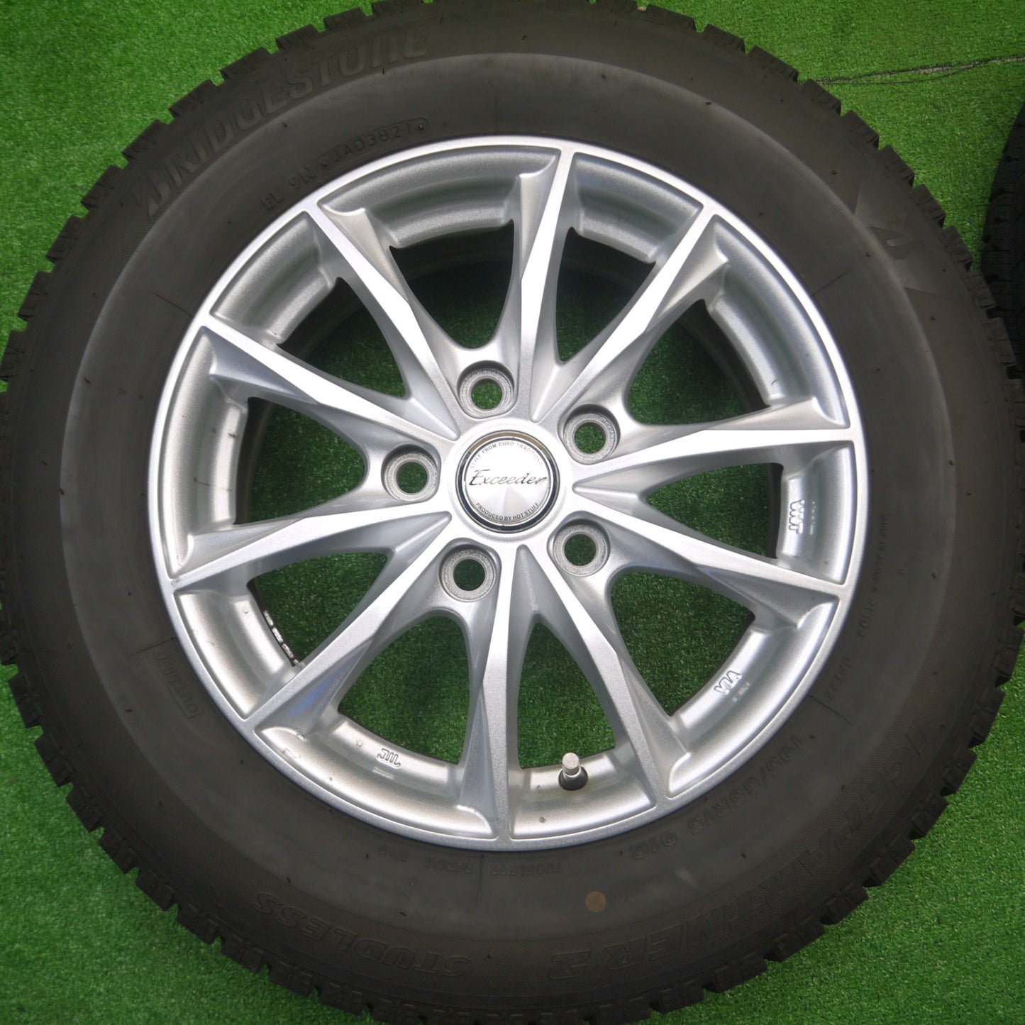 [送料無料] バリ溝！21年！キレイ！9分★スタッドレス 195/65R15 ブリヂストン アイスパートナー2 Exceeder エクシーダー 15インチ PCD114.3/5H★4091102Hス