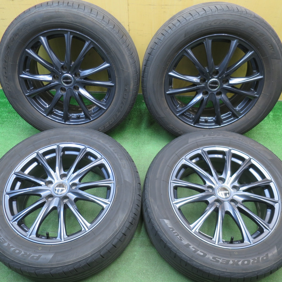 バリ溝！22年！キレイ！8.5分★225/60R17 トーヨー プロクセス CL1 SUV WAREN ヴァーレン 17インチ PCD114.3/5H★6021703NJノ