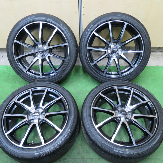 バリ溝！キレイ！9.5分★86 BRZ 等 215/45R17 グッドイヤー イーグル LS2000 hybrid2 SCHNEIDER シュナイダー 17インチ PCD100/5H★5092303TTノ