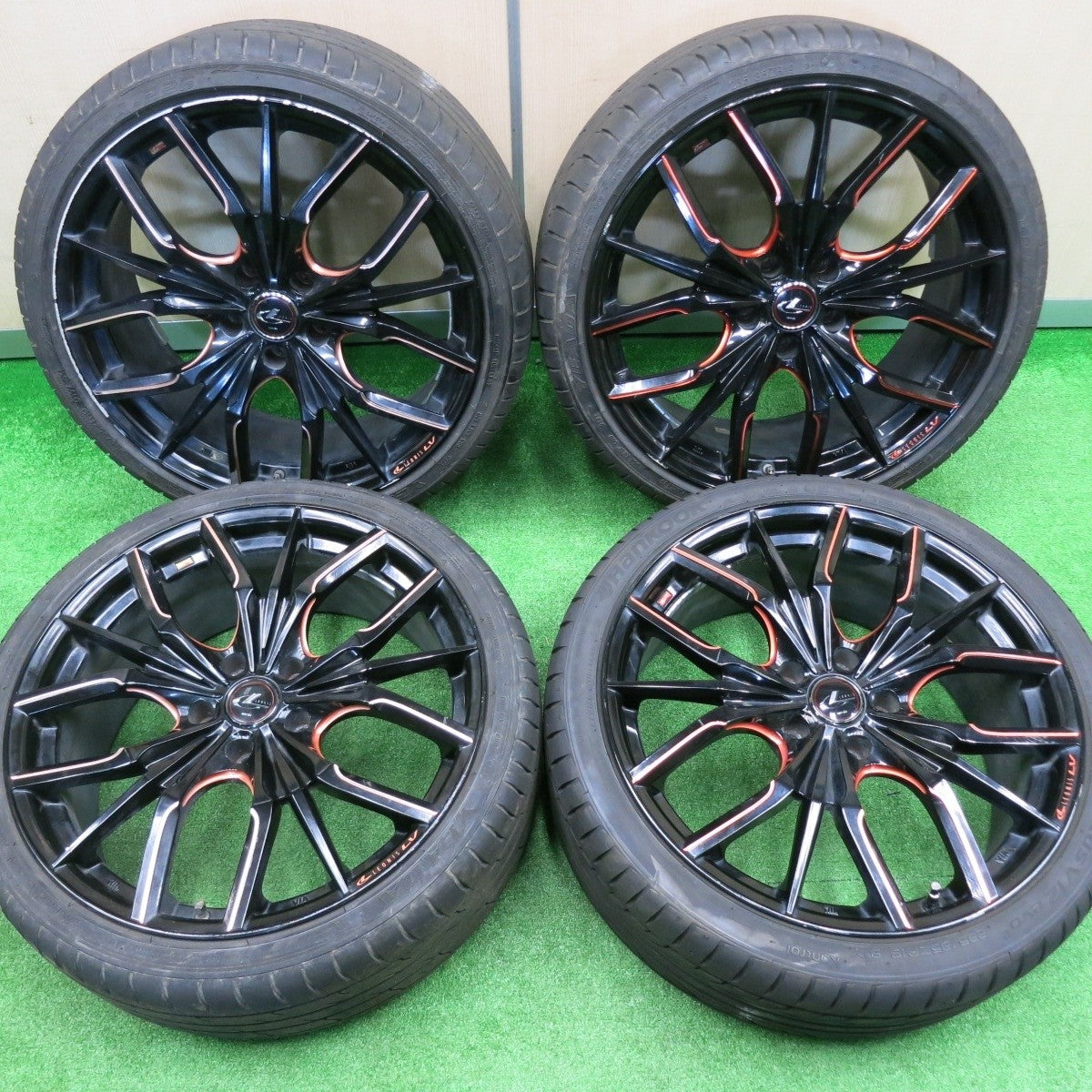 [送料無料] 4本価格★LEONIS LV 235/35R19 weds ハンコック V12 evo2 イエダ YDA-226 レオニス PCD114.3/5H★4092401NJノ