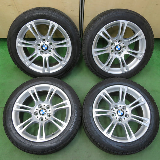 バリ溝！23年！キレイ！9.5分★BMW 5シリーズ F10 純正 245/45R18 スタッドレス ナンカン アイスアクティバ AW-1 18インチ PCD120/5H★5093003イス