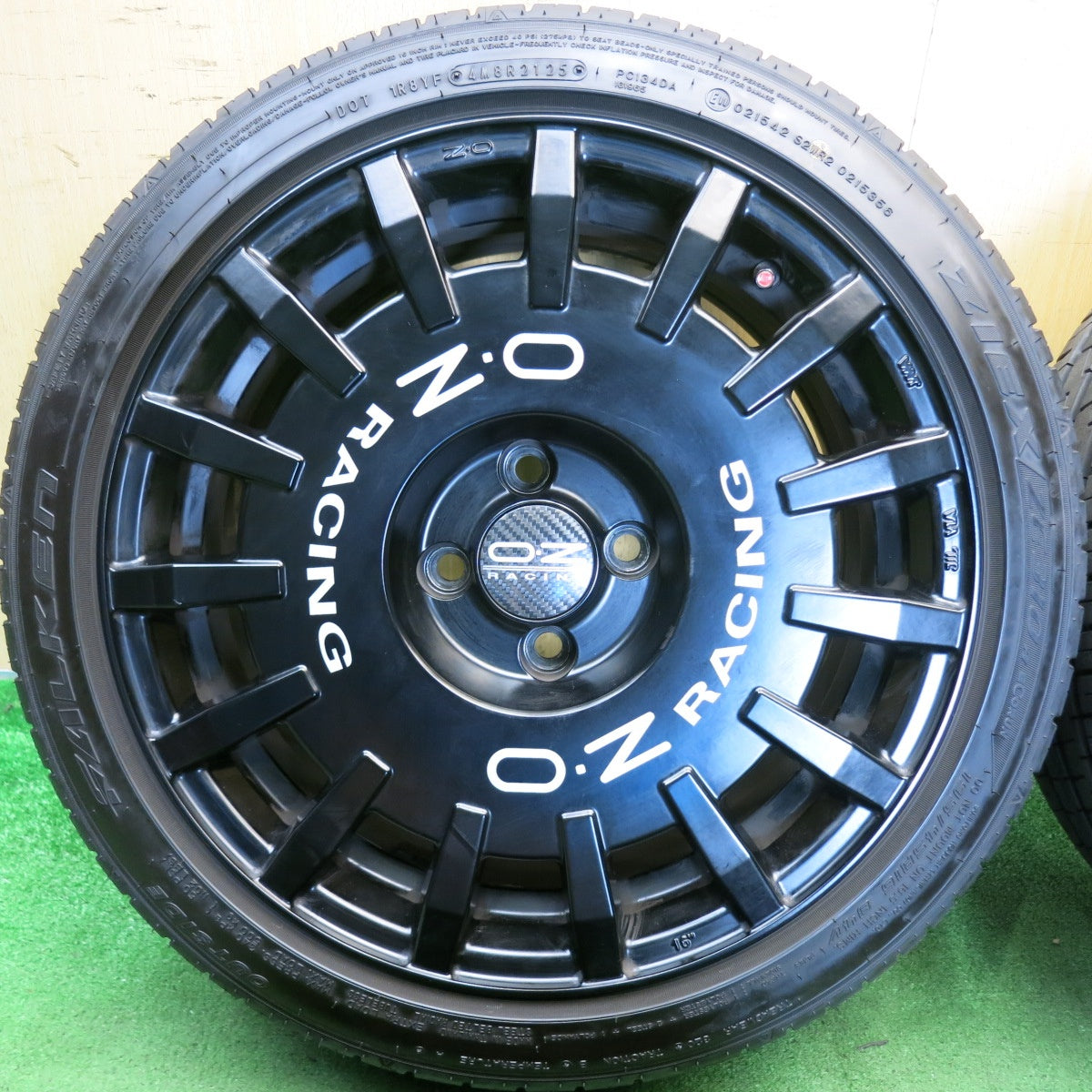 ほぼ未使用！25年◎O・Z RACING Rally RACING 195/45R16 ファルケン ZIEX ZE310 R ECORUN OZ ラリー レーシング 16インチ PCD98/4H◎6081304HAノ