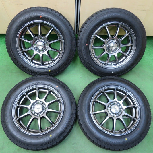 バリ溝！21年！キレイ！9.5分以上★スタッドレス 165/70R14 グッドイヤー アイスナビ7 D.O.S. DOS 14インチ PCD100/4H★4123017イス