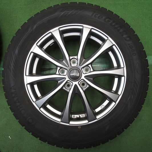 バリ溝!24年!キレイ!9.5分◎スタッドレス 215/60R16 ヨコハマ アイスガード iG60 SIBILLA NEXT W45 シビラ ネクスト 16インチ PCD114.3/5H◎6092902NJス