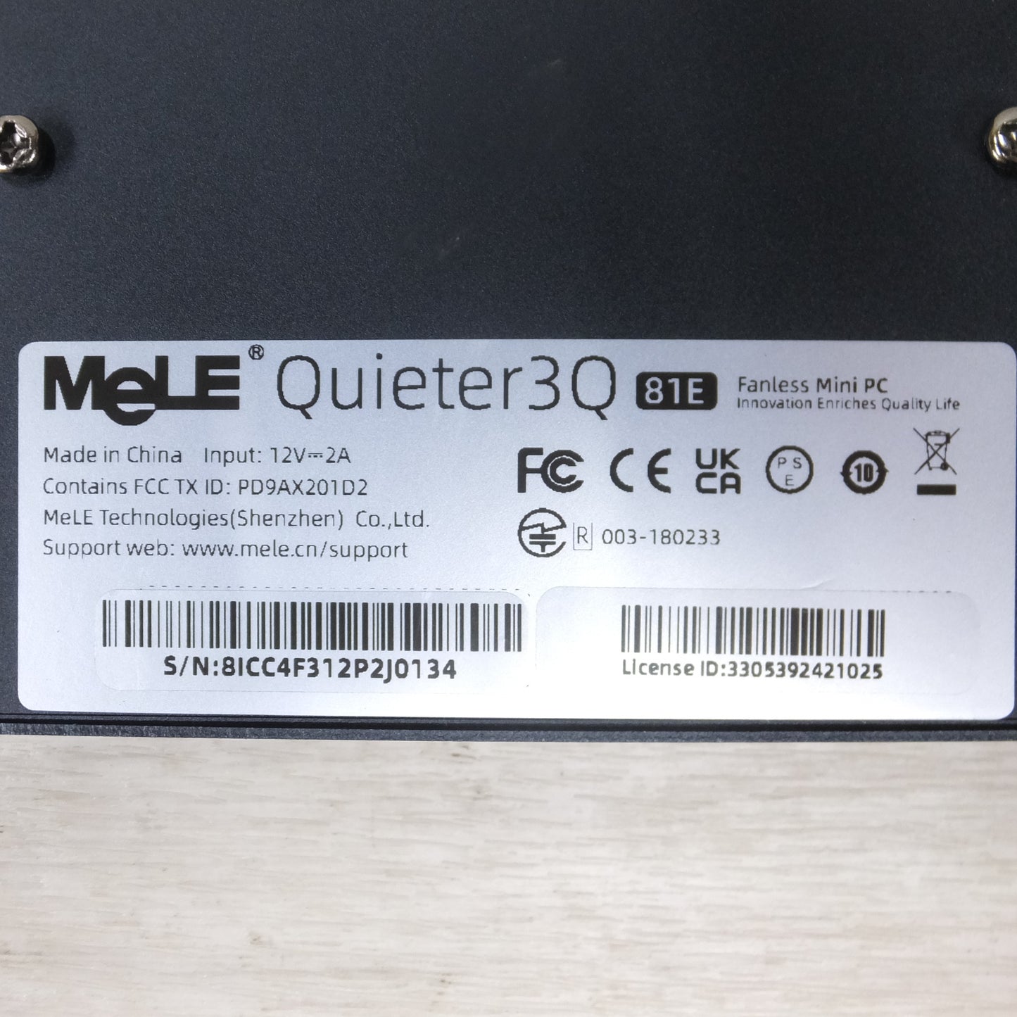 [送料無料] ◆MeLE ファンレス ミニ PC Quieter 3Q 81E N5105 Intel RAM 8GB HDD 128GB Win11 Pro 64bit 電源アダプター 付き (4)◆