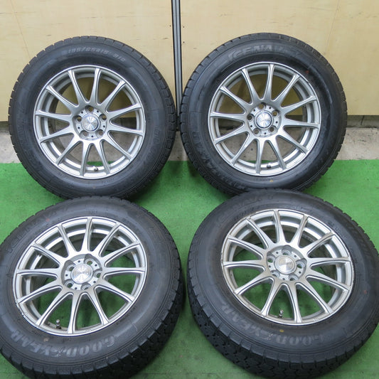 バリ溝！9分★プリウス 等 195/65R15 スタッドレス グッドイヤー アイスナビ7 ravrion LUMIERE ラブリオン 15インチ PCD100/5H★5092301TTス