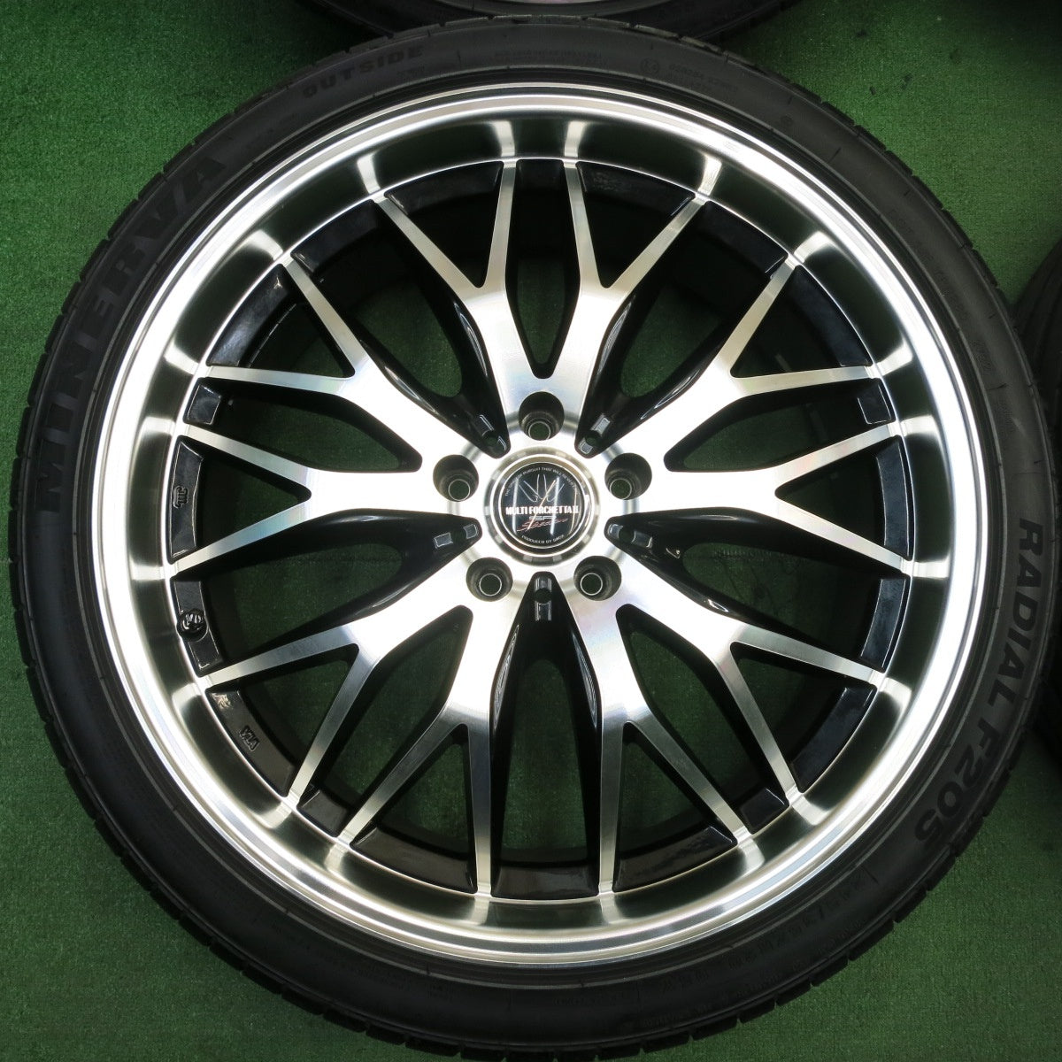 バリ溝！22年！9分★LOXARNY MULTI FORCHETTAⅡ 245/35R20 ミネルバ ラジアル F205 ロクサーニ マルチフォルケッタ2 20インチ PCD114.3/5H★5050702AKノ