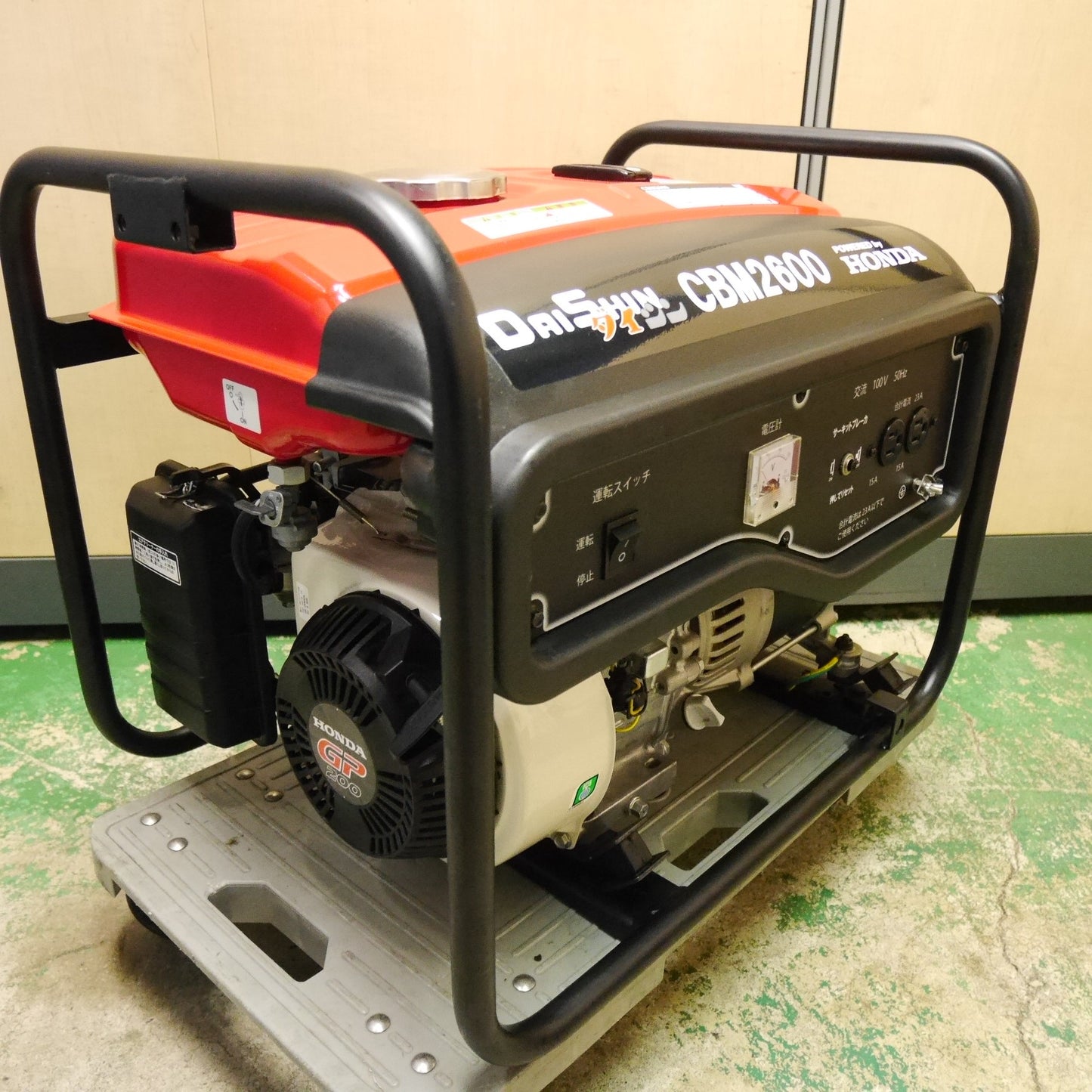 [送料無料] 美品☆DAISHIN ダイシン エンジン 発電 機 CBM2600 単相 100V 50Hz HONDA ホンダ ガソリン①☆