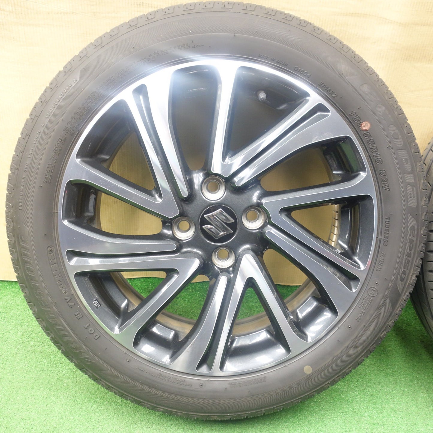 バリ溝！23年！9分★スズキ スイフト RS 純正 185/55R16 ブリヂストン エコピア EP150 16インチ PCD100/4H★6022801KTノ