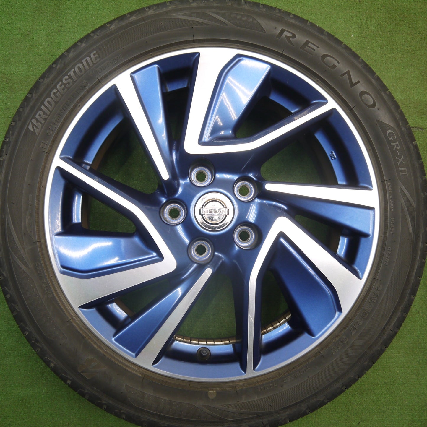 4本価格★日産 AZE0 リーフ エアロ スタイル 純正 215/50R17 ブリヂストン レグノ GR-X2 17インチ PCD114.3/5H★6040706Hノ