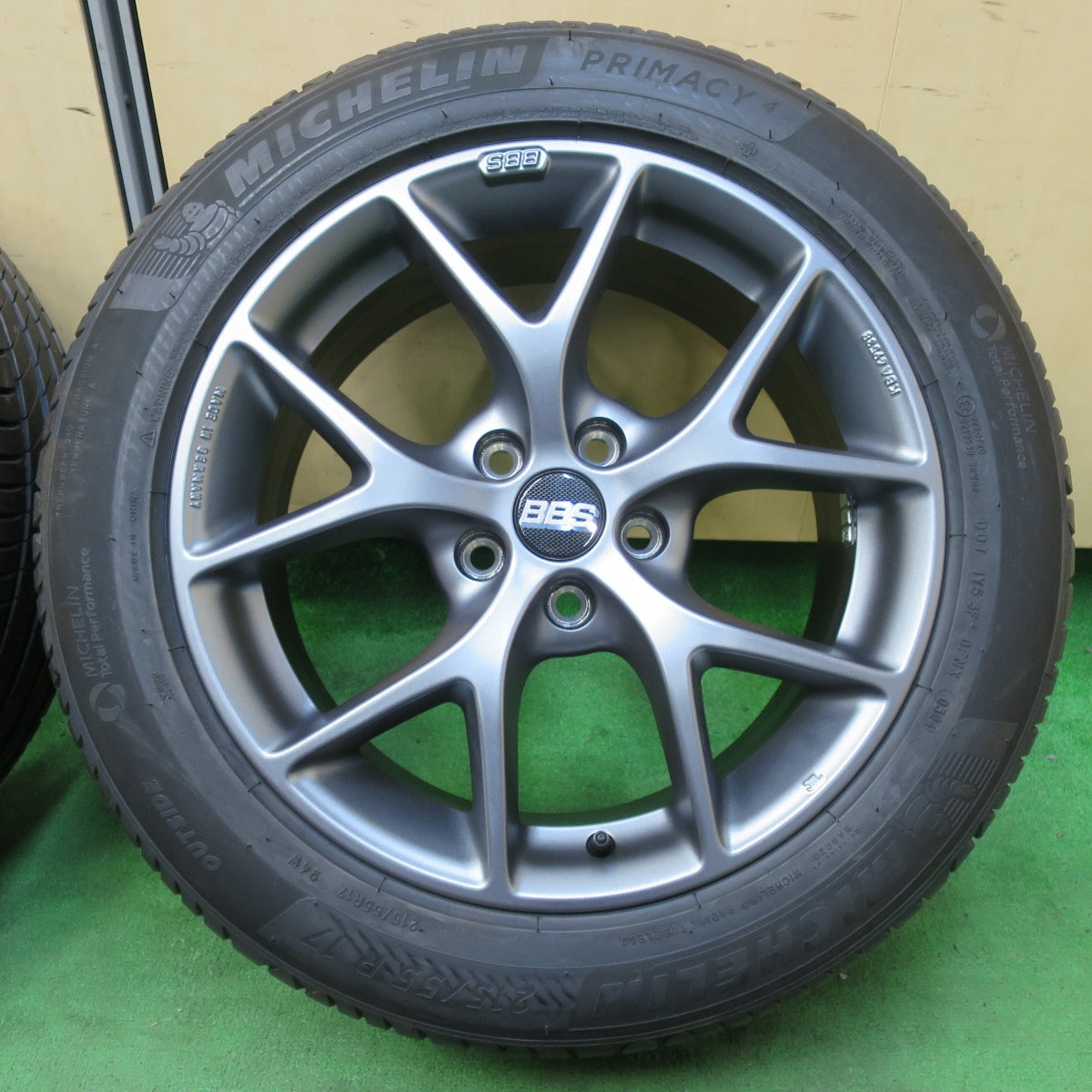 [送料無料] 未使用！24年★ボルボ 等 BBS SR007 KBA49538 215/55R17 ミシュラン プライマシー4 17インチ PCD108/5H★4101302イノ