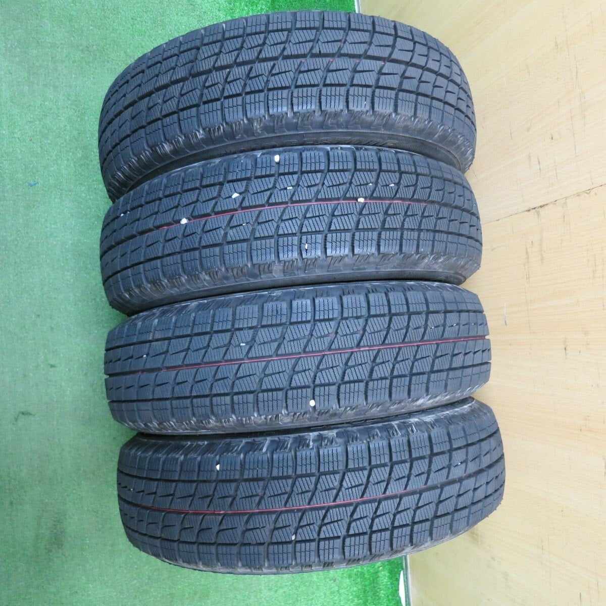 *送料無料* バリ溝！20年！8.5分★スタッドレス 195/65R15 ピレリ アイスアシンメトリコ プラス MANARAY SPORT マナレイ PCD114.3/5H★4041705TNス 送料無料* バリ溝！綺麗！8.5分☆プリウス等 195⁄65R15 スタッドレス