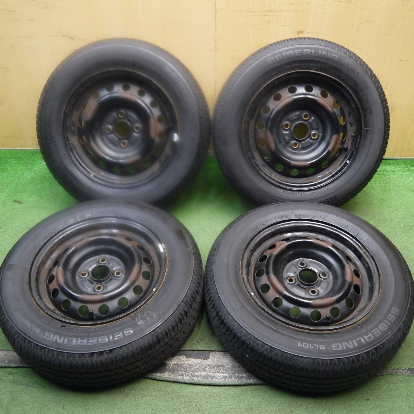 4本価格！23年★175/70R14 セイバーリング SL101 スチール ホイール 14インチ PCD100/4H★5100304Hノ