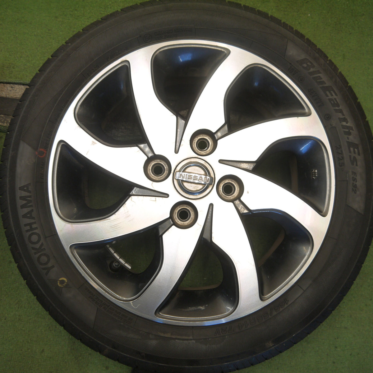 4本価格！25年◎日産 ML21S ルークス スズキ パレット 純正 165/55R14 ヨコハマ BluEarth-ES ES32 14インチ PCD100/4H◎6082403Hノ