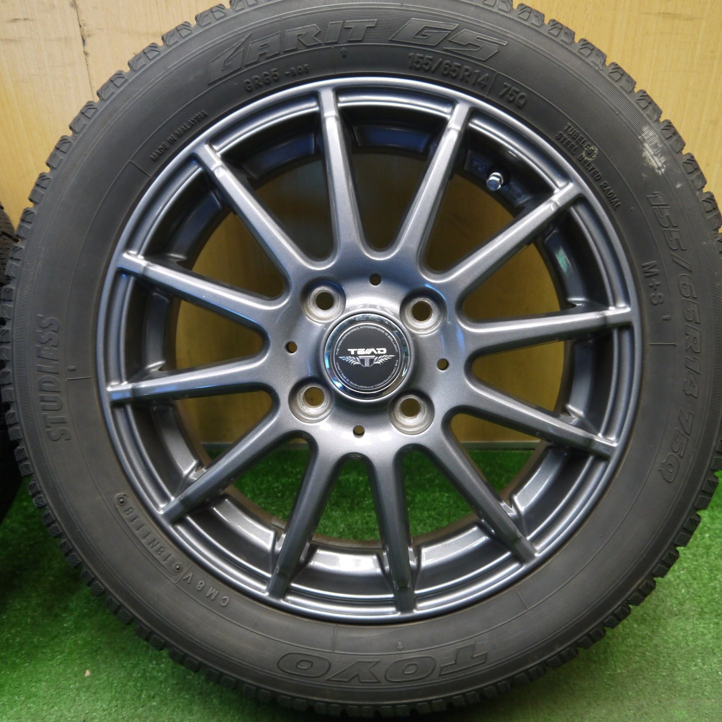 キレイ★スタッドレス 155/65R14 トーヨー ガリット G5 TEAD テッド 14インチ PCD100/4H★6031605Hス