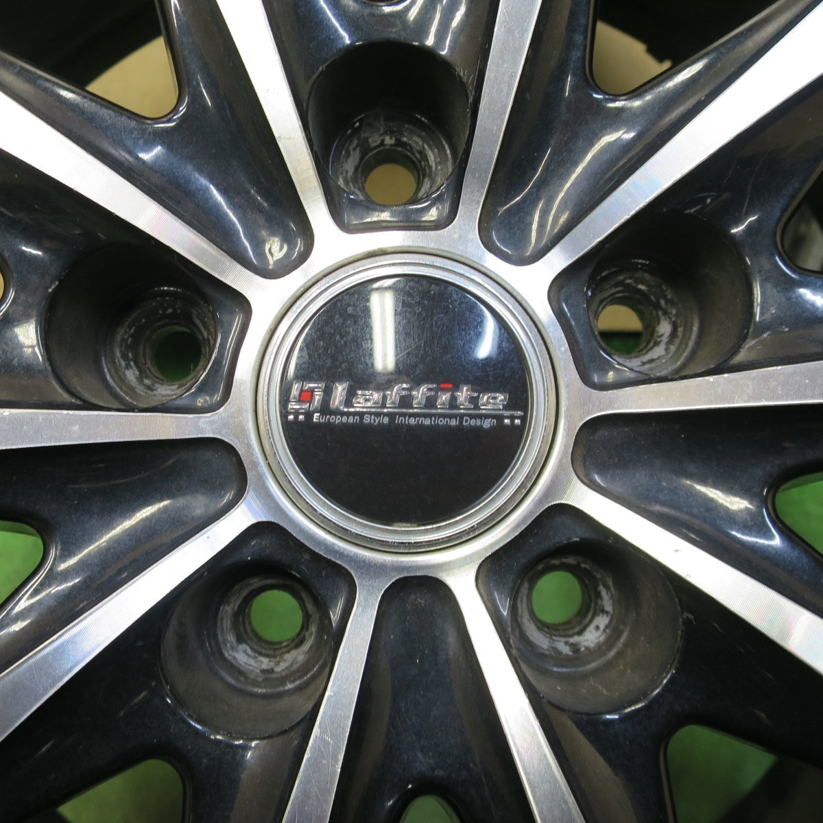4本価格★Laffite ラフィット 17インチ ホイール 社外 アルミ 17×7J PCD114.3/5H★6072702NGホ
