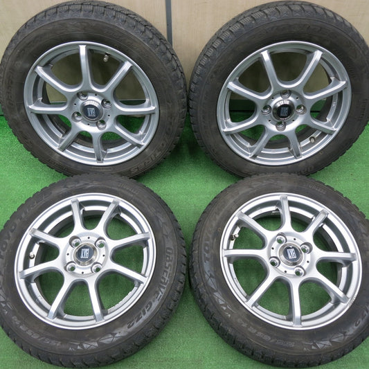 [送料無料] キレイ！21年★スタッドレス 155/65R14 トーヨー オブザーブ GIZ2 LVF 社外 アルミ 14インチ PCD100/4H★5010501NJス