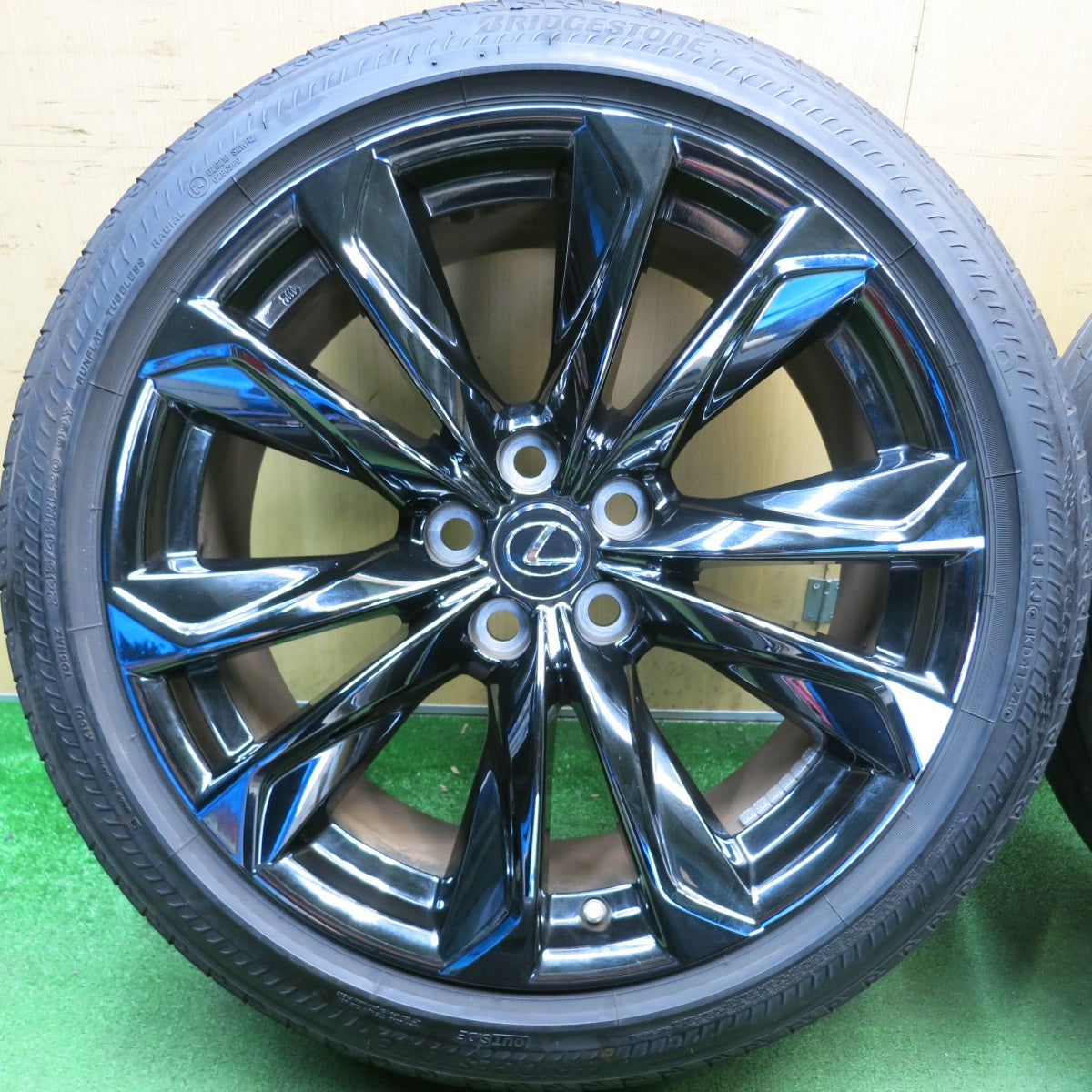 センサー付！バリ溝！24年！9.5分★レクサス LS Fスポーツ 純正 245/45R20 275/40R20 ブリヂストン トランザ T005 RFT ランフラット 20インチ PCD120/5H★6051413HAノ