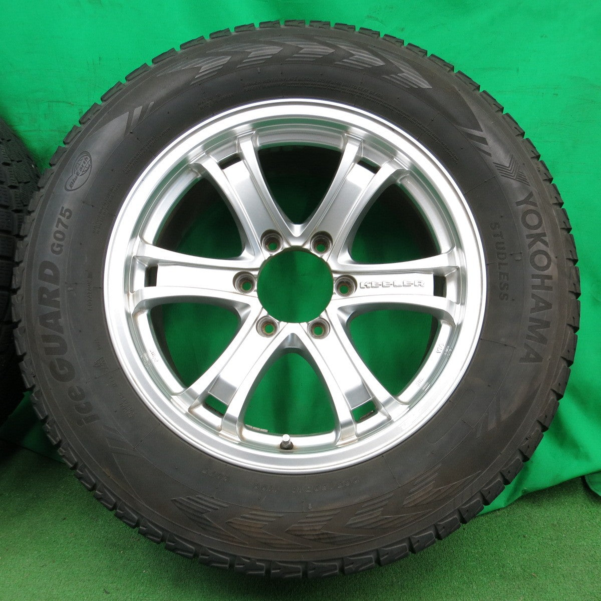 *送料無料* キレイ★スタッドレス KEELER キーラー 265/60R18 ヨコハマ アイスガード G075 18インチ PCD139.7/6H★4053103ナス