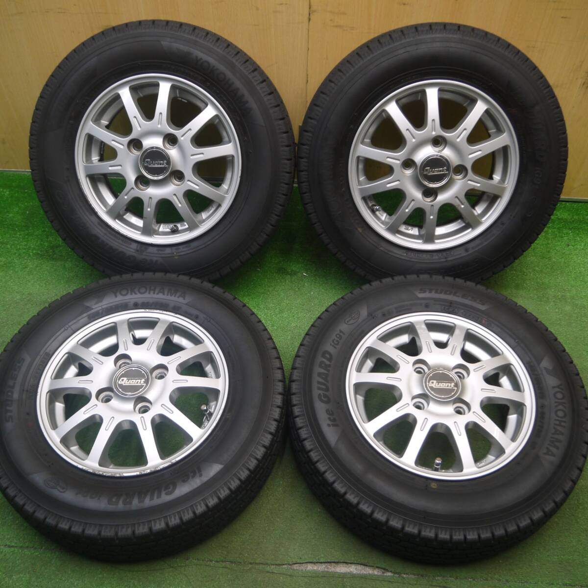 4本価格★スタッドレス 145/80R12 80/78N ヨコハマ アイスガード iG91 Quant 12インチ PCD100/4H★5021701Hス