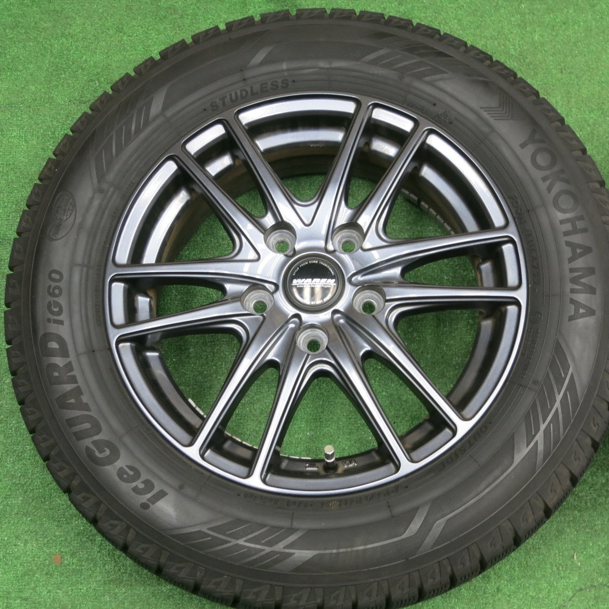 バリ溝！22年！9分★スタッドレス 195/65R15 ヨコハマ アイスガード iG60 WAREN ヴァーレン 15インチ PCD114.3/5H★6020806NKス