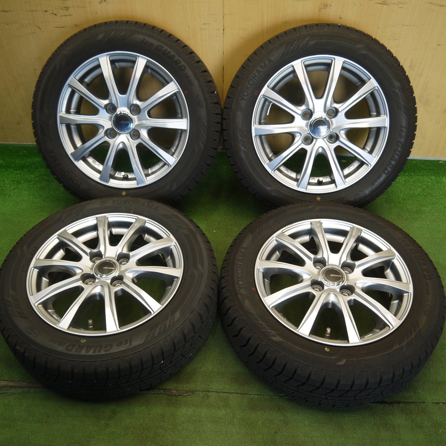 バリ溝！24年！キレイ！ほぼ10分◎スタッドレス 165/65R14 ヨコハマ アイスガード iG60 MiLLOUS VX ミルアス 14インチ PCD100/4H◎6062308Hス