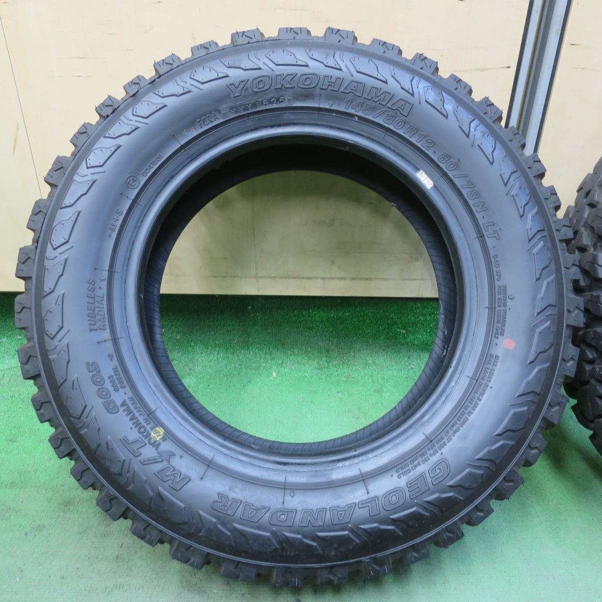 バリ溝！25年！9.5分以上★145/80R12 80/78N ヨコハマ ジオランダー M/T G003 タイヤ 12インチ ハイゼット キャリイ N-VAN エブリイ 等★6032704イノタ