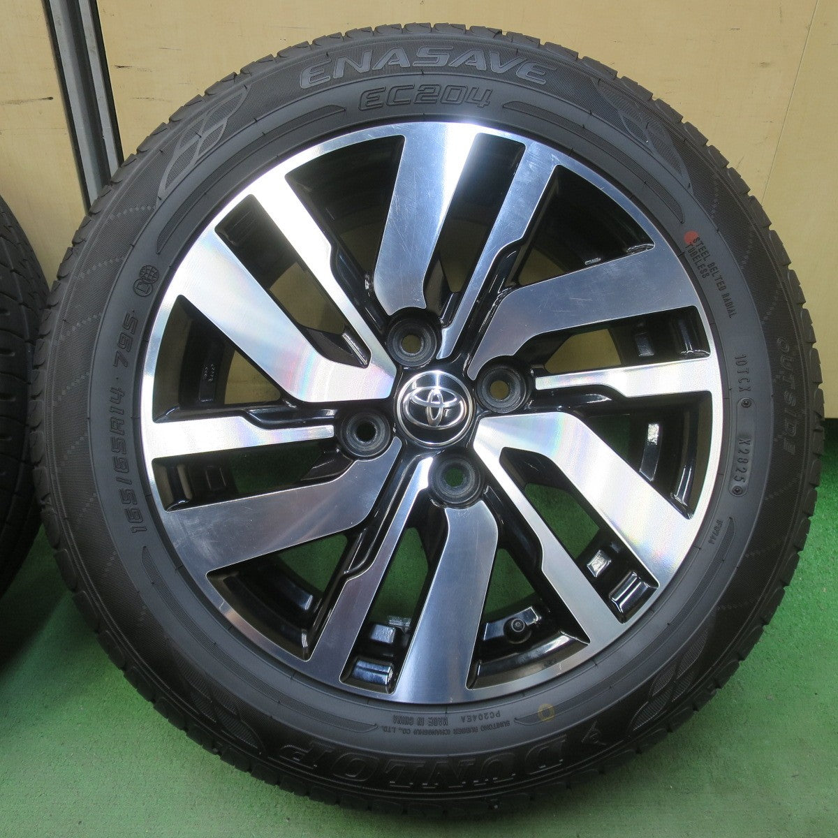 バリ溝！25年！9分★トヨタ ルーミー タンク 純正 165/65R14 ダンロップ エナセーブ EC204 14インチ PCD100/4H★6051403イノ