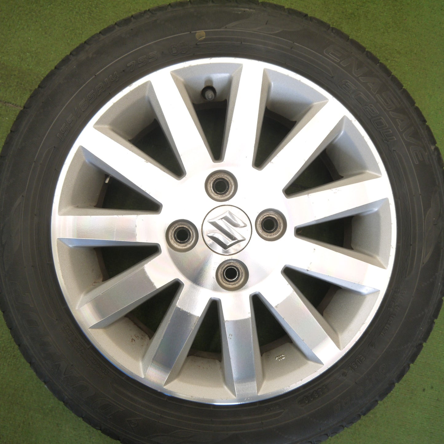 4本価格◎スズキ ワゴンR 純正 155/65R14 ダンロップ エナセーブ EC204 14インチ PCD100/4H◎6061508Hノ