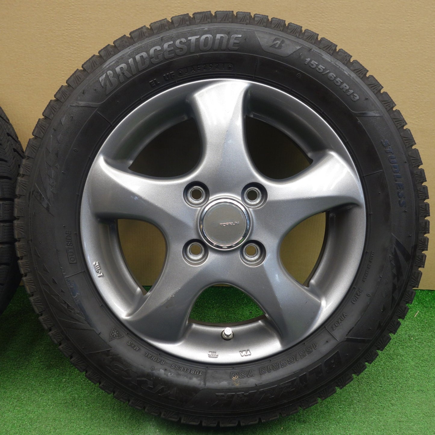 バリ溝！8.5分★スタッドレス 155/65R13 ブリヂストン ブリザック VRX3 TOPRUN トップラン 13インチ PCD100/4H★6032002KTス