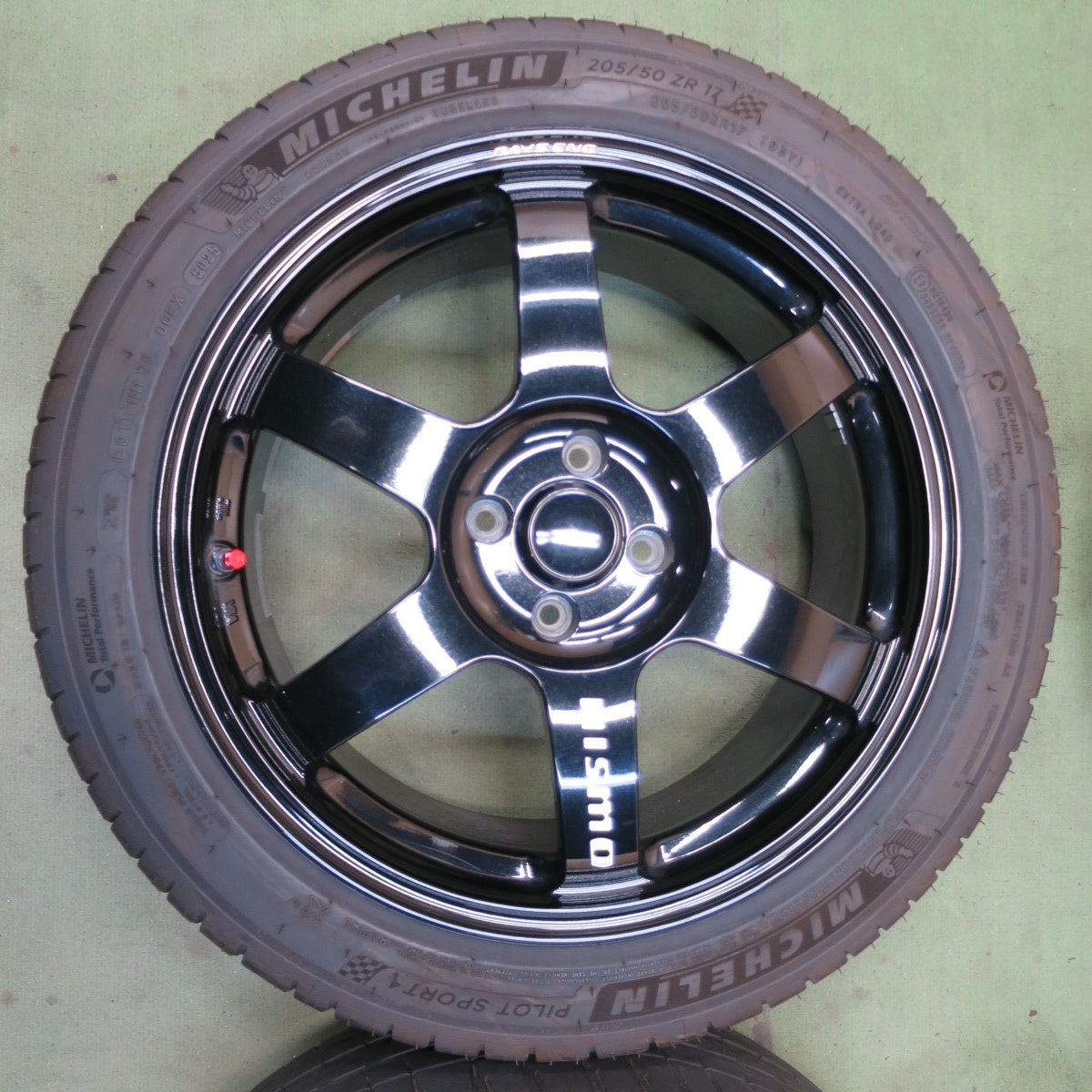 バリ溝！25年！9.5分◎RAYS NISMO GT4S 205/50R17 ミシュラン パイロットスポーツ4 レイズ ニスモ 17インチ PCD100/4H◎6100502NGノ