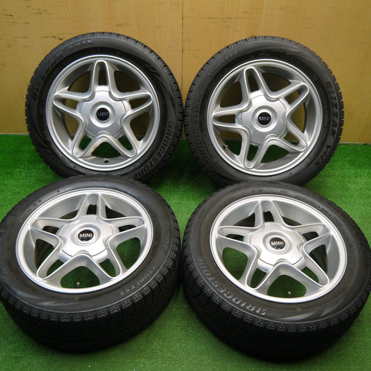 バリ溝！キレイ！8.5分★MINI ミニ クーパー S R55 R56 純正 195/55R16 スタッドレス ブリヂストン ブリザック VRX 16インチ PCD100/4H★5110504Hス