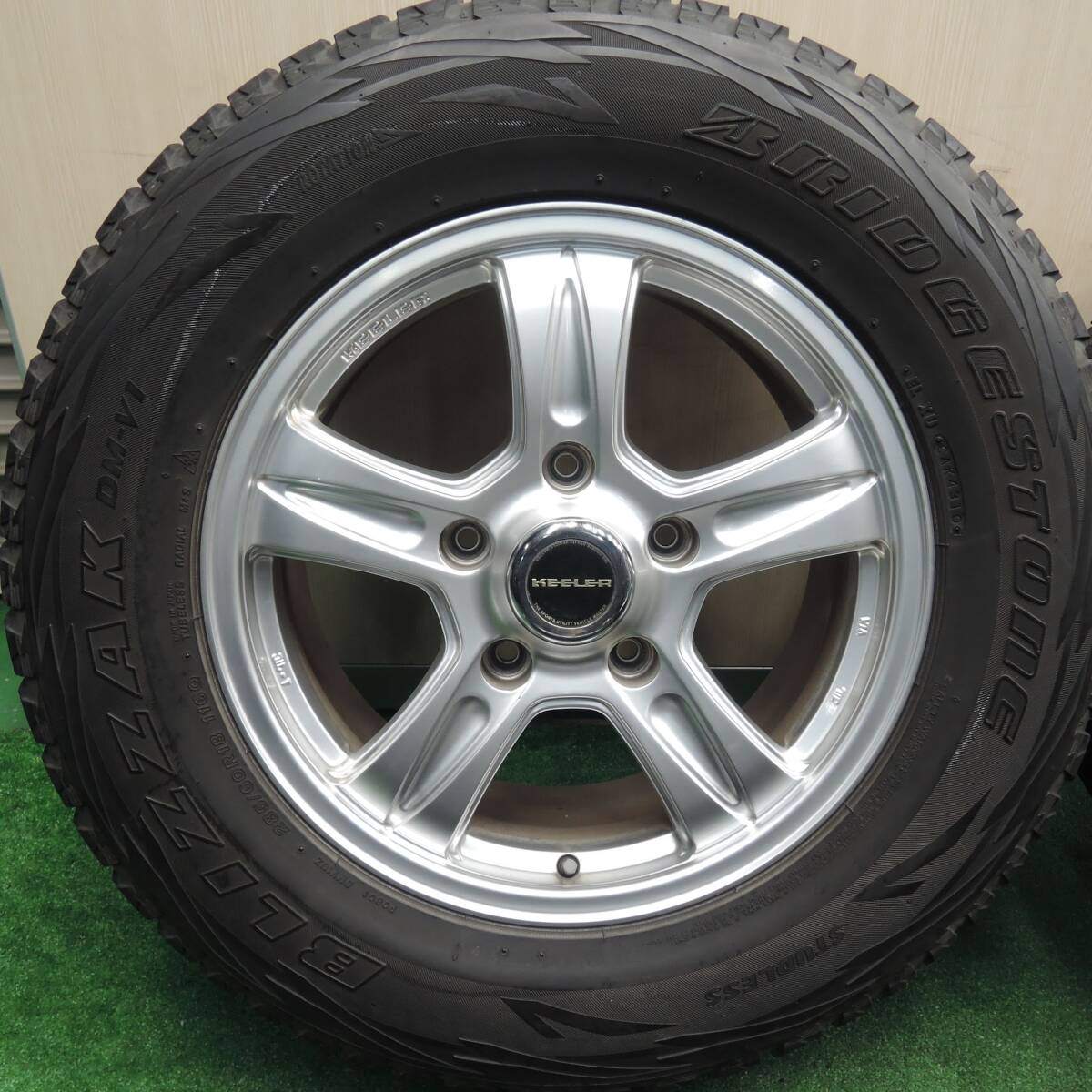 キレイ★ランクル 等 weds キーラー 285/60R18 スタッドレス ブリヂストン ブリザック DM-V1 KEELER 18インチ PCD150/5H★3111803HAス
