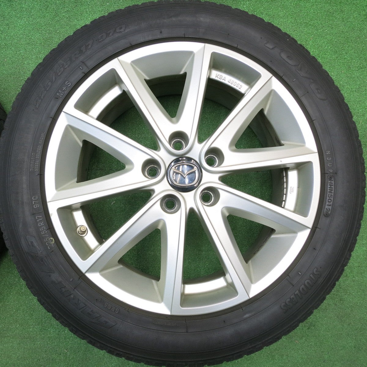 4本価格★マツダ アテンザ 等 225/55R17 スタッドレス トーヨー ガリット G5 社外 アルミ 17インチ PCD114.3/5H★5112902HAス