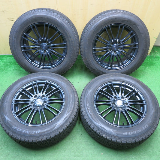 バリ溝！21年！9.5分★スタッドレス 225/65R17 ダンロップ ウインターマックス SJ8 SJ8+ VELVA AGUDO ヴェルヴァ 17インチ PCD114.3/5H★5051104HAス