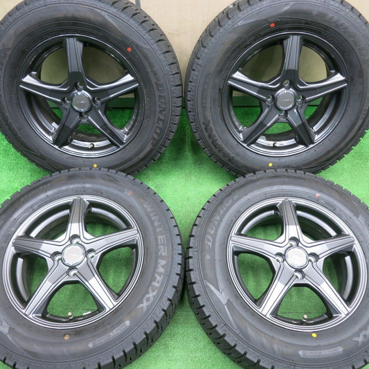 バリ溝！22年！キレイ！9.5分以上★スタッドレス 195/70R15 ダンロップ ウインターマックス WM02 TOPRUN トップラン 15インチ PCD100/4H★4112206NJス