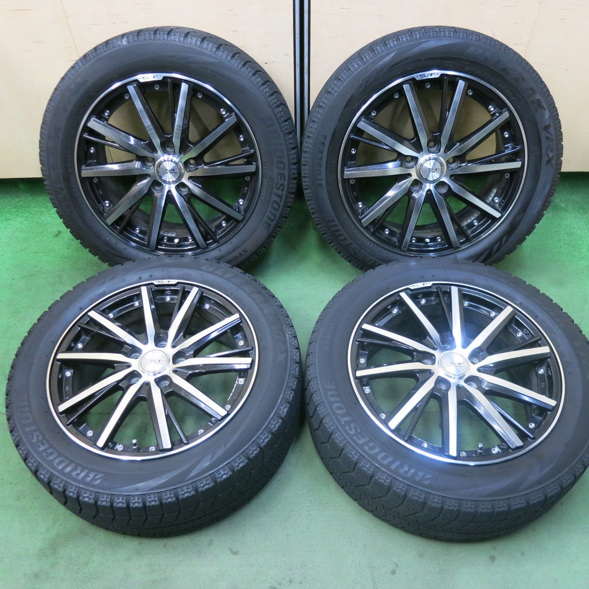 4本価格★S/F STEINER 215/55R17 スタッドレス ブリヂストン ブリザック VRX 17インチ シュタイナー PCD114.3/5H★5091803SKス