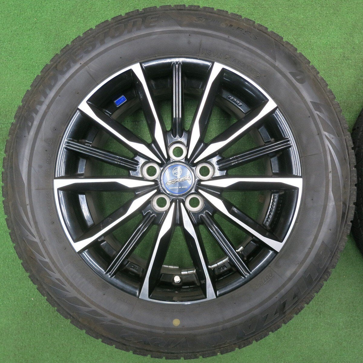 4本価格★プリウス等 195/65R15 スタッドレス ブリヂストン VRX2 SMACK ENKEI スマック エンケイ PCD100/5H★5020403NJス