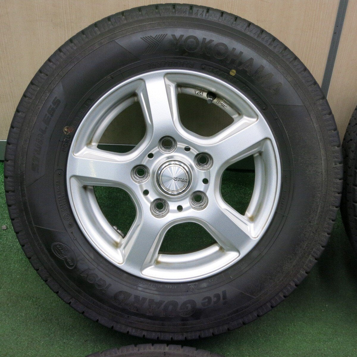 バリ溝！9分★スタッドレス 165/80R13 ヨコハマ アイスガード iG91 SIBILLA V88 シビラ 13インチ PCD114.3/5H★4040903TNス