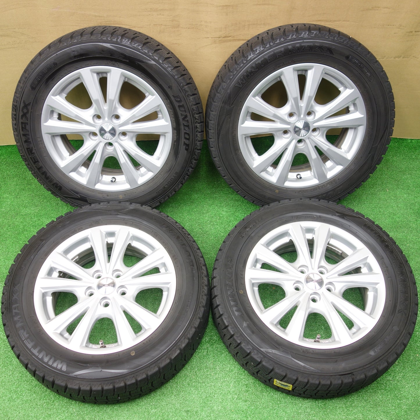 バリ溝！キレイ！9分★ワーゲン アウディ 等 AGA Dorf 185/65R15 スタッドレス ダンロップ ウインターマックス WM02 15インチ ドルフ PCD100/5H★5120401KTス