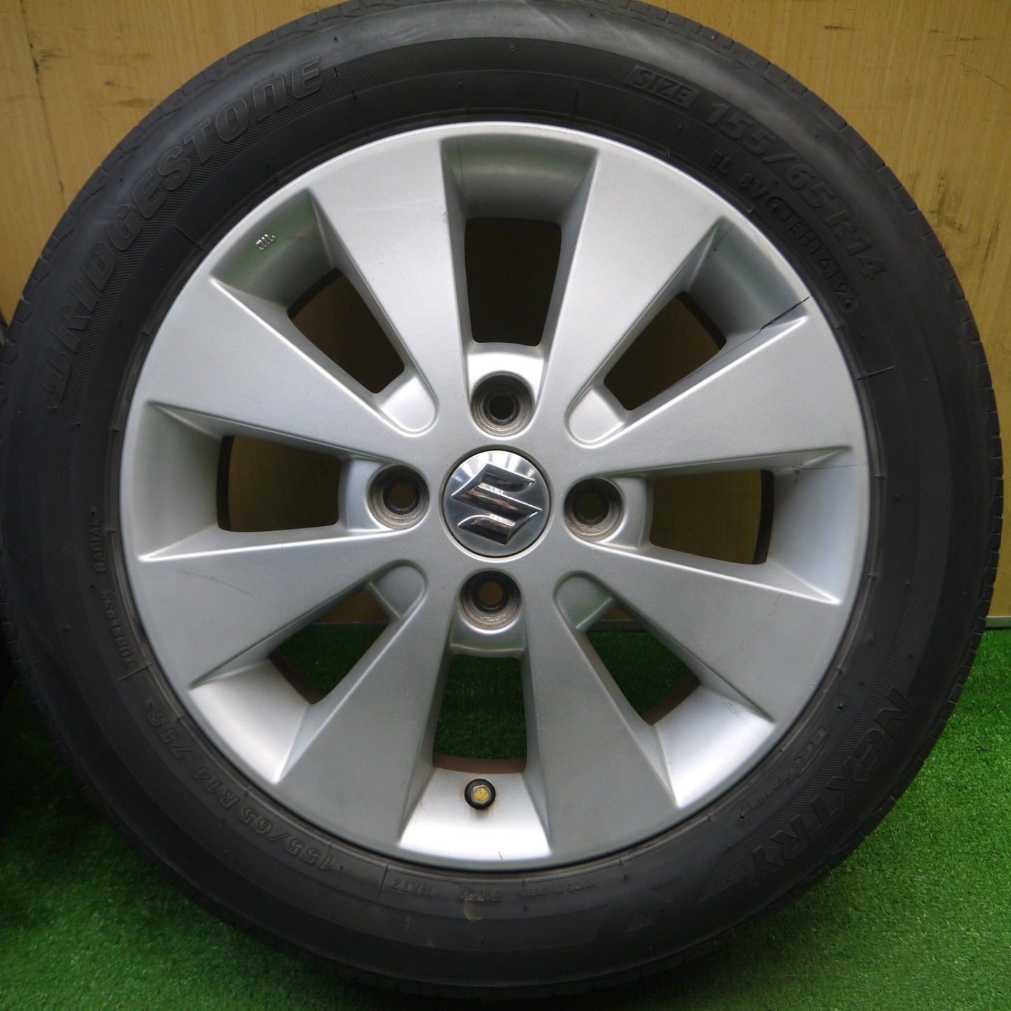 [送料無料] 4本価格★スズキ MH23S ワゴンR 純正 155/65R14 ブリヂストン ネクストリー エコピア 14インチ PCD100/4H★5011511Hノ