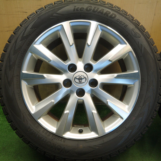 バリ溝!23年!キレイ!9.5分◎トヨタ ヴァンガード 純正 235/55R18 スタッドレス ヨコハマ アイスガード G075 18インチ PCD114.3/5H◎6092501Hス