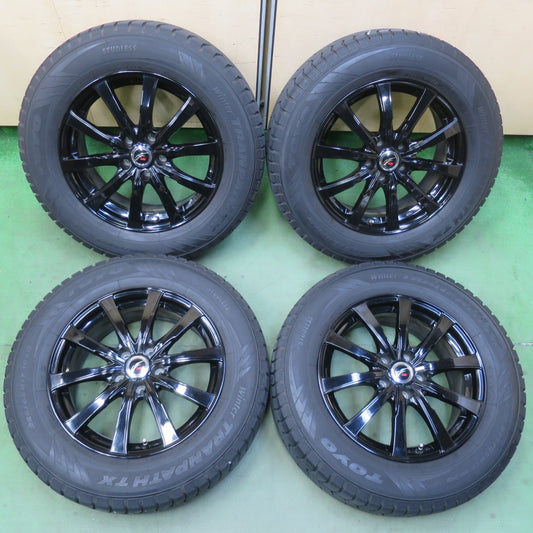 バリ溝！キレイ！9.5分★スタッドレス 225/65R17 トーヨー ウインター トランパス TX Fang ファング 17インチ PCD114.3/5H★6051004イス